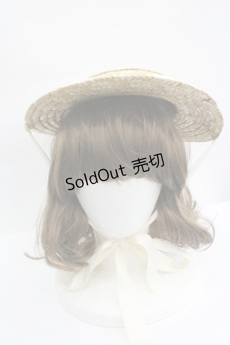 画像2: LOLITAその他(お買取対象外) / レースリボン麦わらハット  ブラウンｘベージュ I-26-04-08-048-LO-AC-SA-ZI (2)