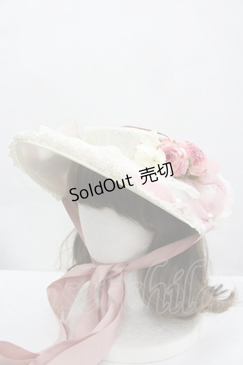 画像1: LOLITAその他(お買取対象外) / ローズリボンハット・お袖とめセット  ピンクｘアイボリー I-26-04-08-049-LO-AC-SA-ZI (1)