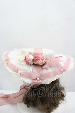 画像2: LOLITAその他(お買取対象外) / ローズリボンハット・お袖とめセット  ピンクｘアイボリー I-26-04-08-049-LO-AC-SA-ZI