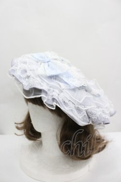 画像1: LOLITAその他(お買取対象外) / フラワーチュールリボンハットセット  ラベンダーＸ白 I-26-04-08-051-LO-AC-SA-ZI