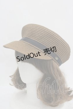 画像1: axes femme POETIQUE / グログランリボンキャスケット  ブラウン I-26-04-08-052-AX-AC-SA-ZI