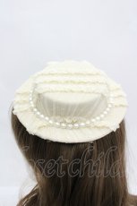 画像2: LOLITAその他(お買取対象外) / ドットチュール重ねミニハット  生成り I-26-04-08-054-LO-AC-SA-ZI (2)