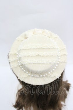 画像3: LOLITAその他(お買取対象外) / ドットチュール重ねミニハット  生成り I-26-04-08-054-LO-AC-SA-ZI