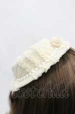画像4: LOLITAその他(お買取対象外) / ドットチュール重ねミニハット  生成り I-26-04-08-054-LO-AC-SA-ZI (4)