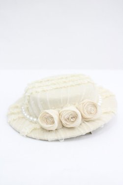 画像5: LOLITAその他(お買取対象外) / ドットチュール重ねミニハット  生成り I-26-04-08-054-LO-AC-SA-ZI