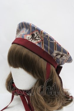 画像1: ALICE and the PIRATES / Teufel von Hameln柄ベレー帽  ブルー I-26-04-08-055-PA-AC-SA-ZI