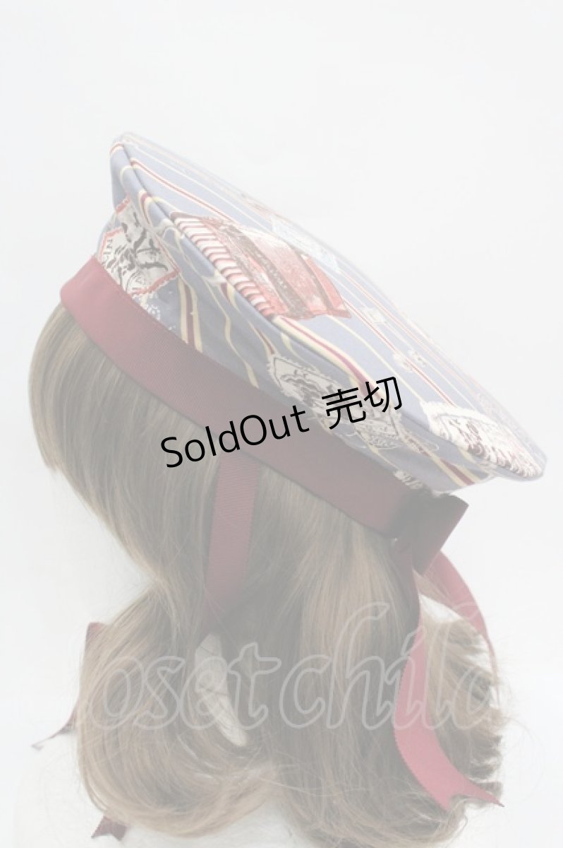 画像2: ALICE and the PIRATES / Teufel von Hameln柄ベレー帽  ブルー I-26-04-08-055-PA-AC-SA-ZI (2)
