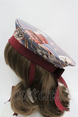 画像2: ALICE and the PIRATES / Teufel von Hameln柄ベレー帽  ブルー I-26-04-08-055-PA-AC-SA-ZI