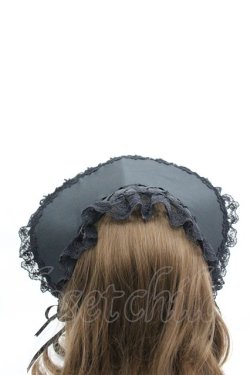 画像4: ALICE and the PIRATES / レースリボン薔薇ハーフボンネット  黒 I-26-04-08-059-PA-AC-SA-ZI