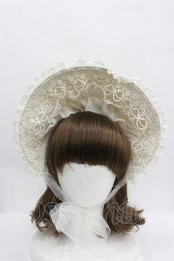 画像1: LOLITAその他(お買取対象外) / レースフリルハーフボンネット  アイボリー I-26-04-08-060-LO-AC-SA-ZI