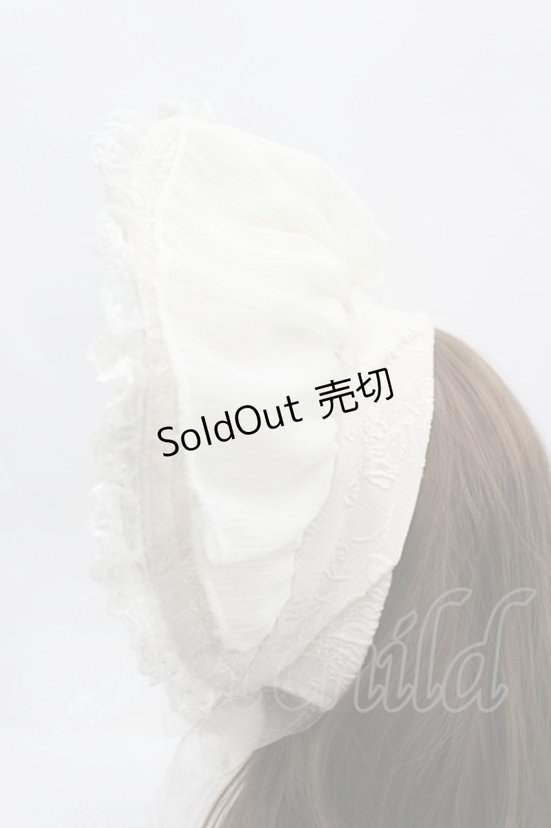 画像2: LOLITAその他(お買取対象外) / レースフリルハーフボンネット  アイボリー I-26-04-08-060-LO-AC-SA-ZI (2)