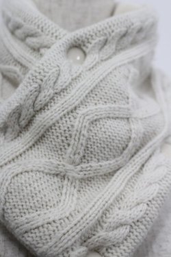 画像3: axes femme / ケーブル編みスヌーペット  キナリ I-26-04-08-009-AX-ZA-SA-ZI