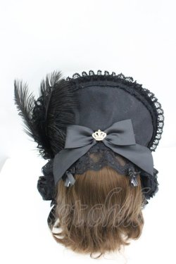 画像4: Triple fortune / ローズリボンボンネット  黒×赤 I-26-04-08-062-EL-AC-TE-ZI