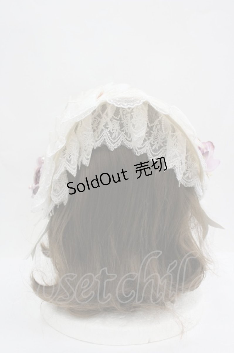 画像3: LOLITAその他(お買取対象外) / フラワーモチーフチュールレースヘッドドレスセット  白ｘベージュｘピンク I-26-04-08-063-LO-AC-SA-ZI (3)