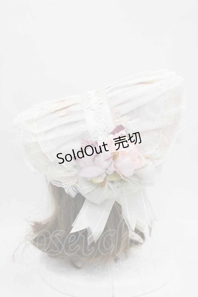 画像4: LOLITAその他(お買取対象外) / フラワーモチーフチュールレースヘッドドレスセット  白ｘベージュｘピンク I-26-04-08-063-LO-AC-SA-ZI (4)