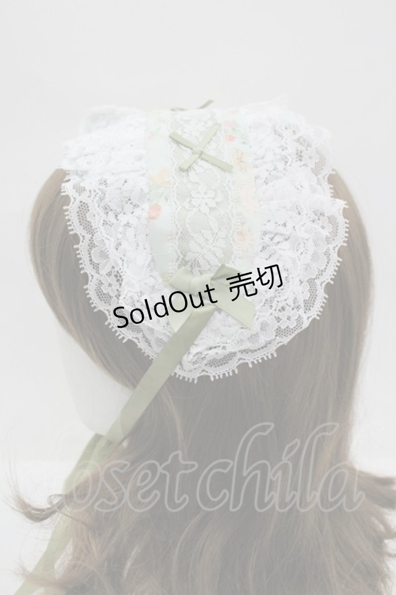画像2: LOLITAその他(お買取対象外) / フラワーレースヘッドドレス  グリーン I-26-04-08-070-LO-AC-SA-ZI (2)