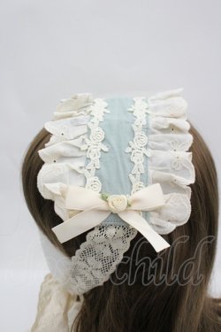 画像2: LOLITAその他(お買取対象外) / レースリボンローズヘッドドレス  サックスＸ生成り I-26-04-08-072-LO-AC-SA-ZI