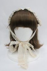 画像3: LOLITAその他(お買取対象外) / レースリボンローズヘッドドレス  サックスＸ生成り I-26-04-08-072-LO-AC-SA-ZI (3)