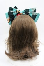 画像2: LOLITAその他(お買取対象外) / プリントリボンカチューシャ  グリーン I-26-04-08-077-LO-AC-SA-ZI (2)