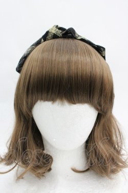 画像3: LOLITAその他(お買取対象外) / チェックリボンカチューシャ  黒Ｘゴールド I-26-04-08-079-LO-AC-SA-ZI