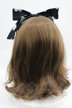 画像2: LOLITAその他(お買取対象外) / トランプ風プリントリボンカチューシャ  黒Ｘグレー I-26-04-08-080-LO-AC-SA-ZI