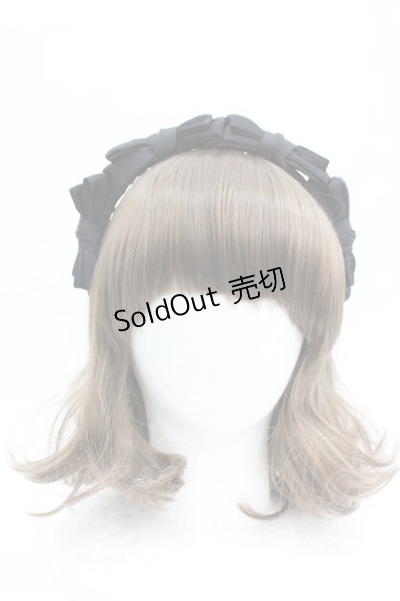 画像1: LOLITAその他(お買取対象外) / 4つリボンカチューシャ  黒 I-26-04-08-084-LO-AC-SA-ZI (1)
