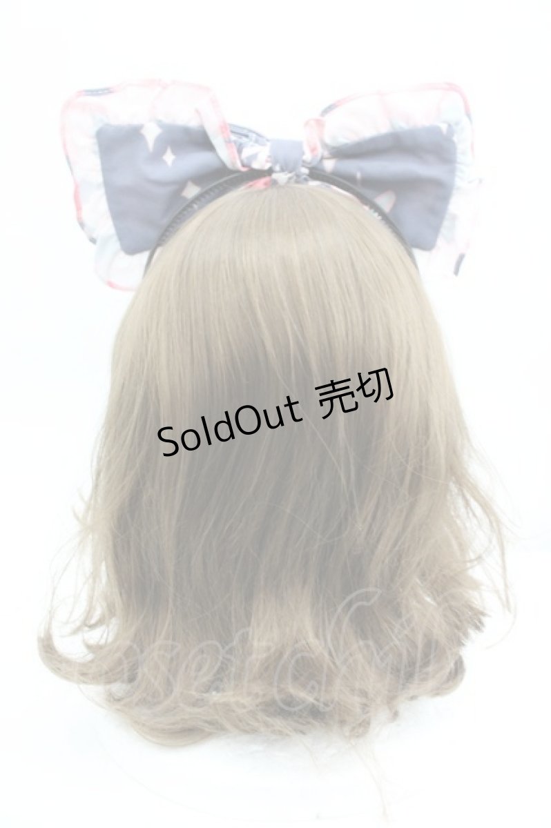 画像2: LOLITAその他(お買取対象外) / プリントリボンカチューシャ  グレーＸピンク I-26-04-08-085-LO-AC-SA-ZI (2)