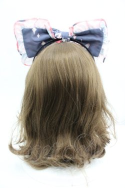 画像2: LOLITAその他(お買取対象外) / プリントリボンカチューシャ  グレーＸピンク I-26-04-08-085-LO-AC-SA-ZI