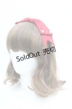 画像1: LOLITAその他(お買取対象外) / リボンパールカチューシャ  赤ｘ白 I-26-04-08-086-LO-AC-SA-ZI