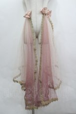 画像1: LOLITAその他(お買取対象外) / リボンラメチュールショール  ピンクｘゴールド I-26-04-08-012-LO-ZA-SA-ZI (1)