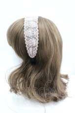 画像2: axes femme / 花柄レースカチューシャ  ピンク I-26-04-08-087-AX-AC-SA-ZI (2)