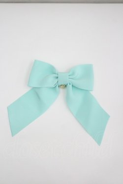 画像1: Angelic Pretty / おめかしロゴハートチャームリボンクリップ  サックス I-26-04-08-095-AP-AC-SA-ZI