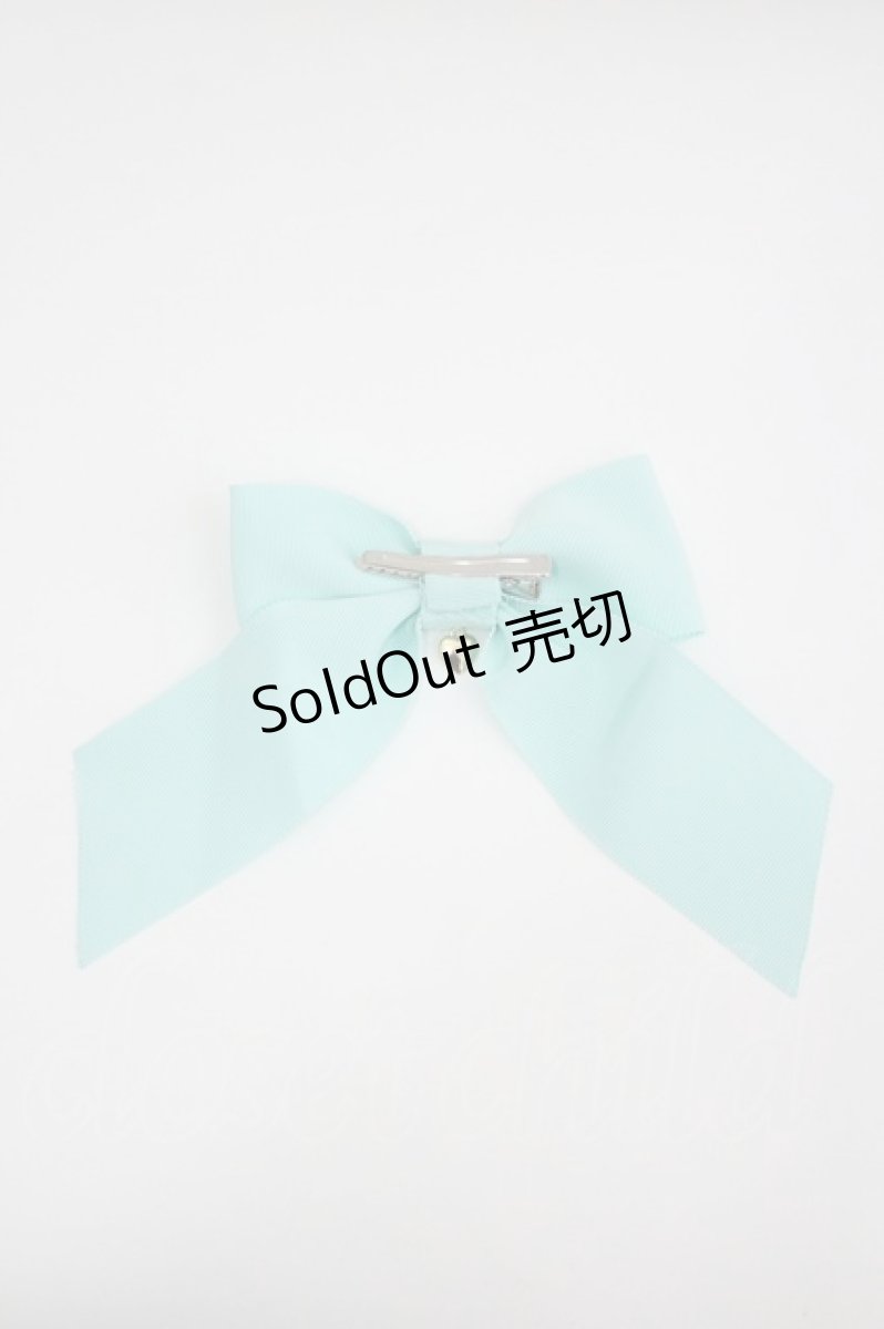 画像2: Angelic Pretty / おめかしロゴハートチャームリボンクリップ  サックス I-26-04-08-095-AP-AC-SA-ZI (2)