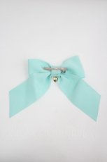 画像2: Angelic Pretty / おめかしロゴハートチャームリボンクリップ  サックス I-26-04-08-095-AP-AC-SA-ZI (2)