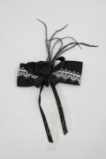 LOLITAその他(お買取対象外) / 薔薇リボンモチーフデザインリボンクリップ  黒Ｘ白 I-26-04-08-098-LO-AC-SA-ZI