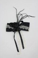画像1: LOLITAその他(お買取対象外) / 薔薇リボンモチーフデザインリボンクリップ  黒Ｘ白 I-26-04-08-098-LO-AC-SA-ZT422F009 (1)