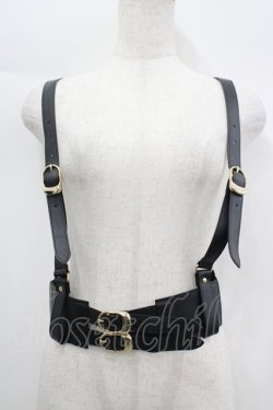 画像1: Amavel / サイドゴムハーネスベルト  黒 I-26-04-08-013-CA-ZA-TE-ZI