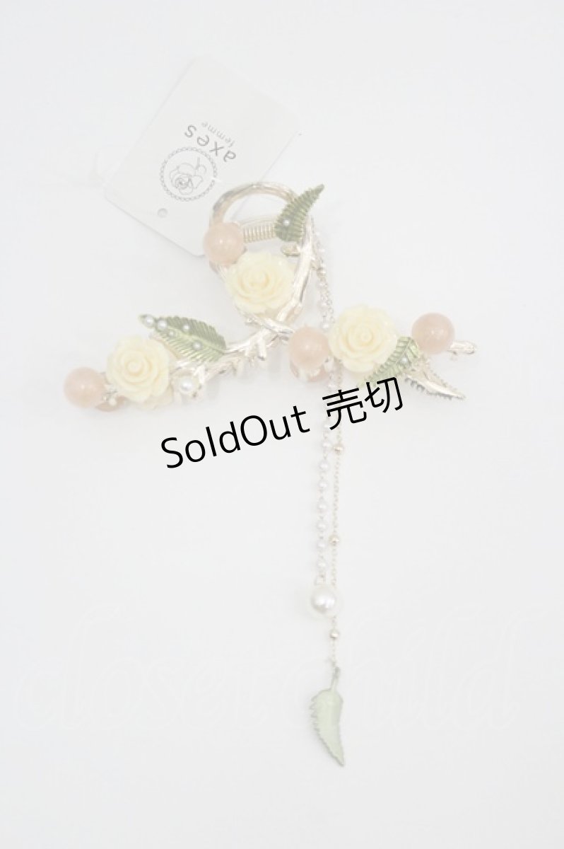 画像1: axes femme POETIQUE / ローズヘアークリップ  キナリ I-26-04-08-100-AX-AC-SA-ZI (1)