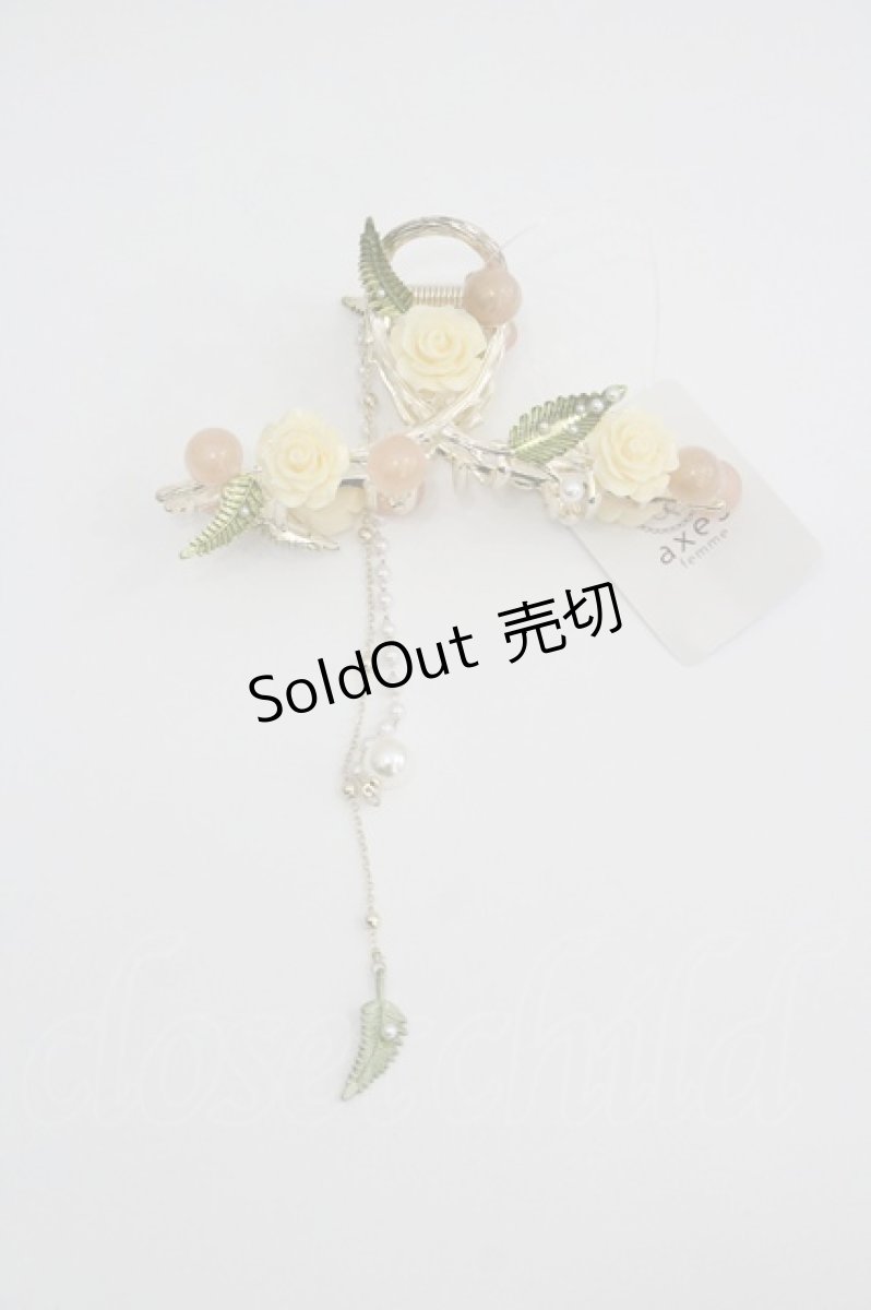 画像2: axes femme POETIQUE / ローズヘアークリップ  キナリ I-26-04-08-100-AX-AC-SA-ZI (2)