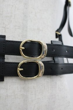 画像4: Amavel / サイドゴムハーネスベルト  黒 I-26-04-08-013-CA-ZA-TE-ZI