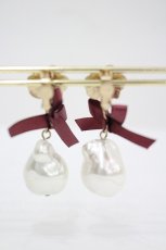 画像2: axes femme / リボン×偏光パールイヤリング  ピンク I-26-04-08-113-AX-AC-SA-ZI (2)