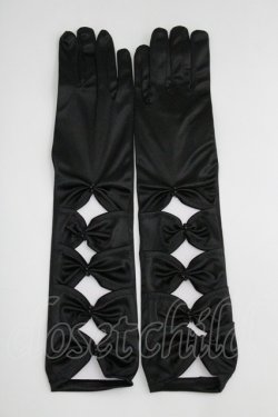 画像1: LOLITAその他(お買取対象外) / リボンデザイングローブ  黒 I-26-04-08-115-LO-AC-SA-ZI
