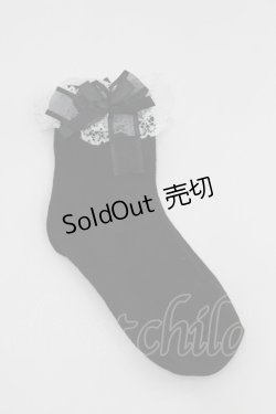 画像2: Hoshibako Works / レースリボンソックス  黒Ｘ白 I-26-04-08-128-LO-ZA-SA-ZI