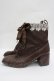 画像2: axes femme / レースアップショートブーツ M ブラウン I-26-04-08-130-AX-SH-SA-ZI (2)