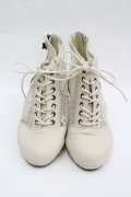 axes femme / チュールレースアップブーツ M ベージュ I-26-04-08-132-AX-SH-SA-ZI