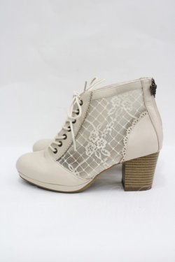 画像2: axes femme / チュールレースアップブーツ M ベージュ I-26-04-08-132-AX-SH-SA-ZI