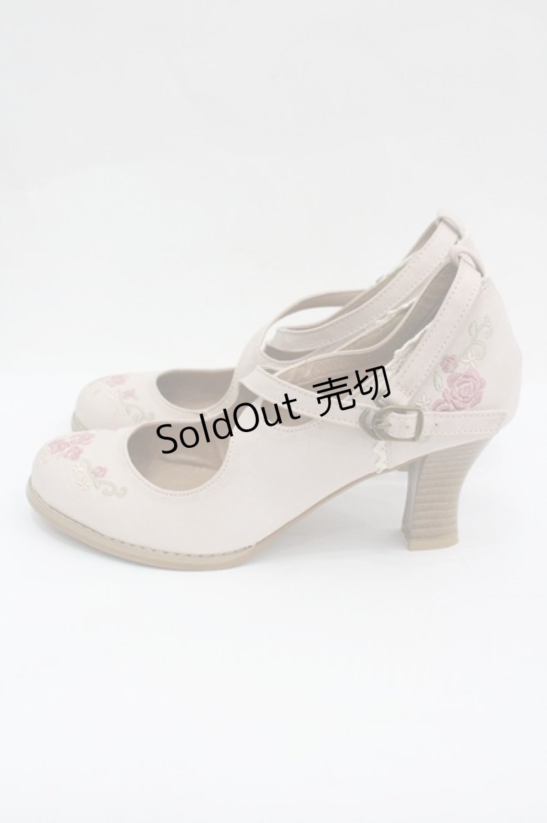 画像2: axes femme / 薔薇刺繍パンプス L ピンクベージュ I-26-04-08-133-AX-SH-TE-ZI (2)