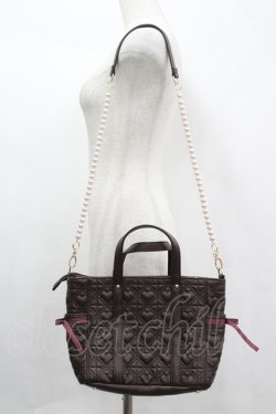 画像2: Cherirulu Chocola / MY*キルトリボン2WAYバッグ  ブラウン I-26-04-08-017-GO-BG-SA-ZI