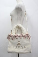 画像1: m petit by misako / AM*シシュウ2WAYバッグ  白Ｘピンク I-26-04-08-018-LO-BG-SA-ZTK016 (1)