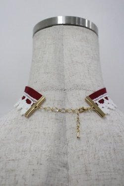 画像2: LOLITAその他(お買取対象外) / レースチョーカー  ボルドーＸ白 I-26-04-08-004-LO-ZA-SA-ZI